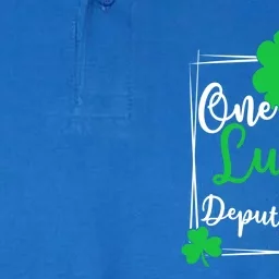 One Lucky Deputy Clerk St Patrick's Day Deputy Clerk Gift Softstyle Adult Sport Polo