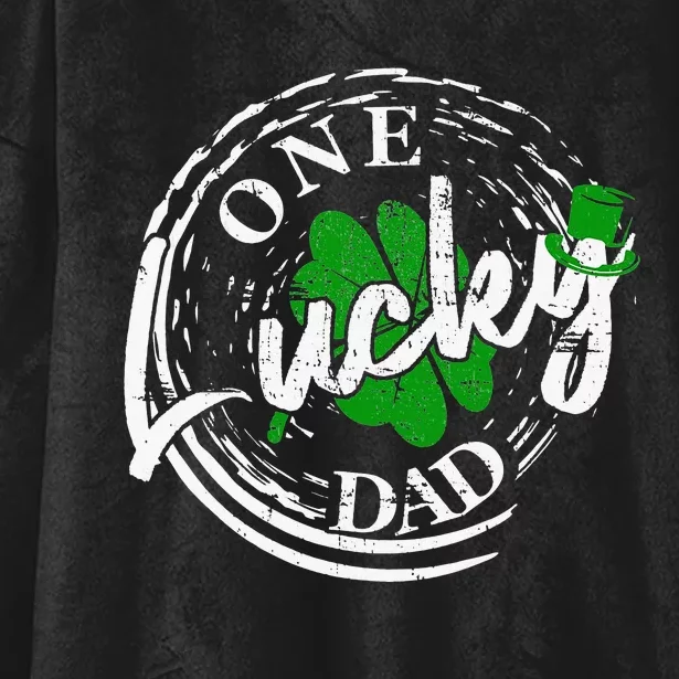 one lucky Dad Leaf Party Saint Shenanigan Clover Irishman Hooded Wearable Blanket