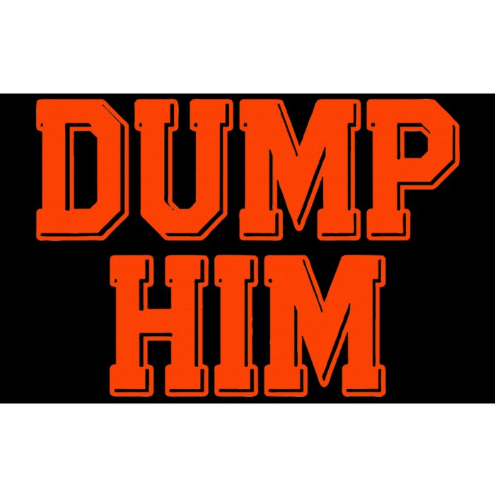 Orange Letters Dump Him Antiboyfriend Retro 90s Inspired Bumper Sticker