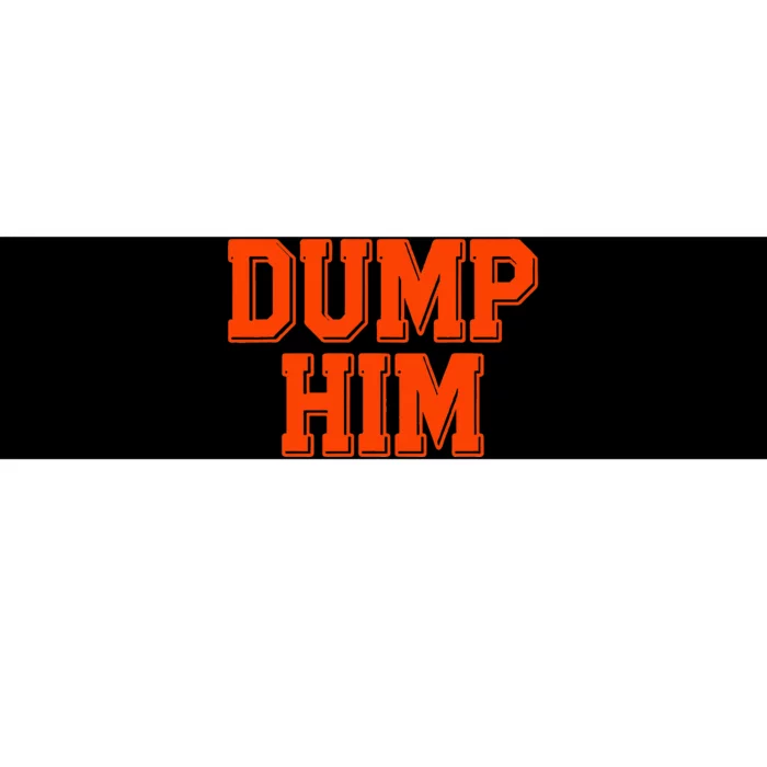 Orange Letters Dump Him Antiboyfriend Retro 90s Inspired Bumper Sticker