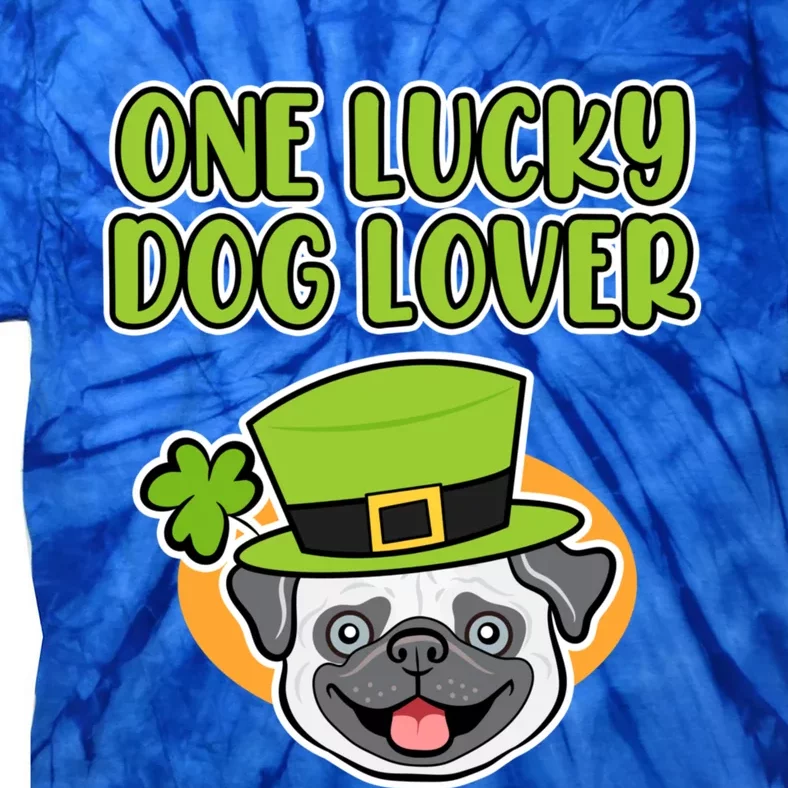 One Lucky Dog Lover St Patricks Day Irish Green Graphic Funny Gift Tie-Dye T-Shirt