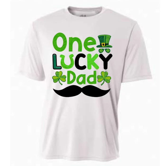 One Lucky Dad St Patrick Day Cooling Performance Crew T-Shirt