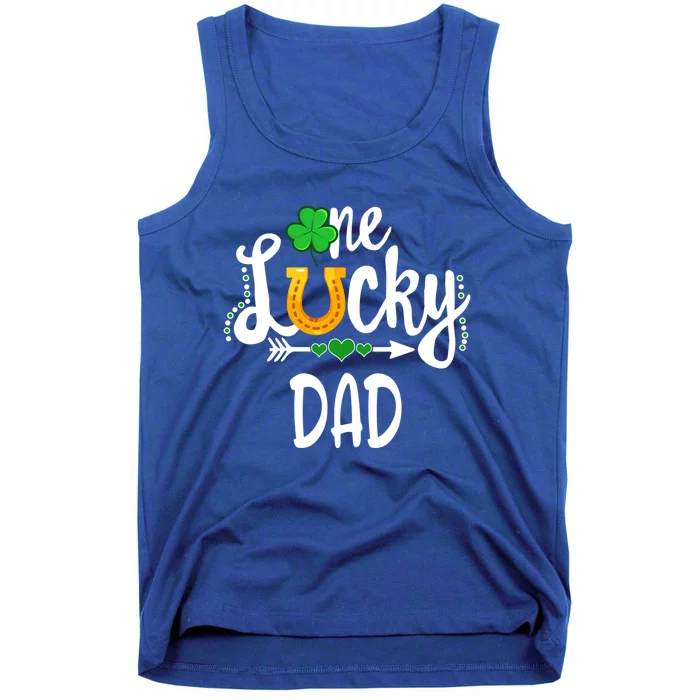 One Lucky Dad St Patricks Day Matching Father Cute Gift Tank Top