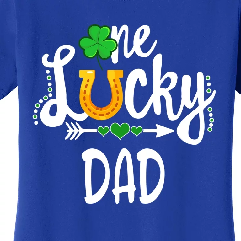 One Lucky Dad St Patricks Day Matching Father Cute Gift Women's T-Shirt