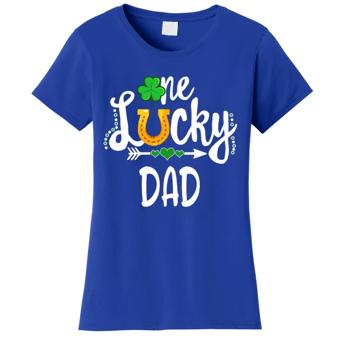 One Lucky Dad St Patricks Day Matching Father Cute Gift Women's T-Shirt