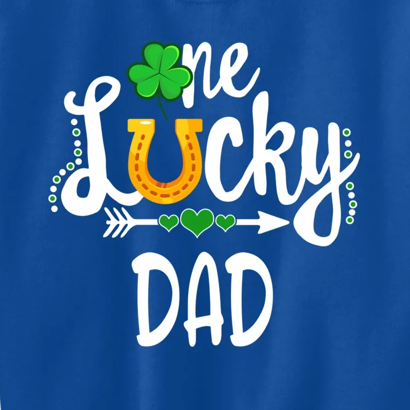 One Lucky Dad St Patricks Day Matching Father Cute Gift Kids Sweatshirt