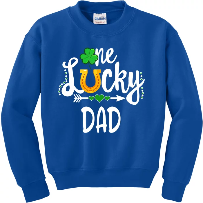 One Lucky Dad St Patricks Day Matching Father Cute Gift Kids Sweatshirt