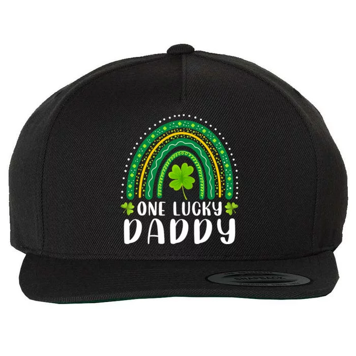 One Lucky Daddy Rainbow Saint Patrick's Day Dad Father Papa Wool Snapback Cap