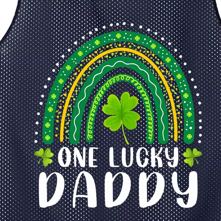 One Lucky Daddy Rainbow Saint Patrick's Day Dad Father Papa Mesh Reversible Basketball Jersey Tank