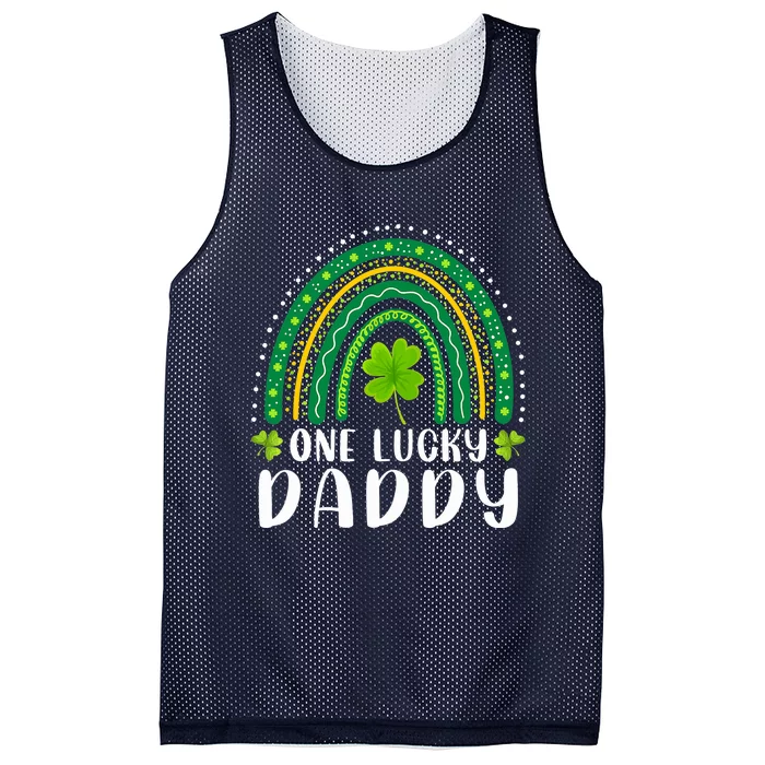 One Lucky Daddy Rainbow Saint Patrick's Day Dad Father Papa Mesh Reversible Basketball Jersey Tank