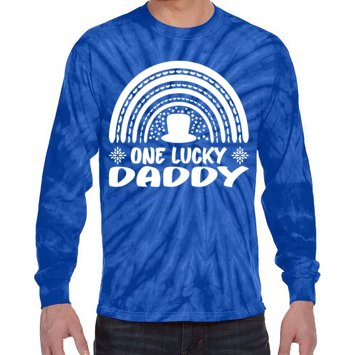 One Lucky Daddy Gift St Patrick's Day Funny For Daddy Gift Tie-Dye Long Sleeve Shirt