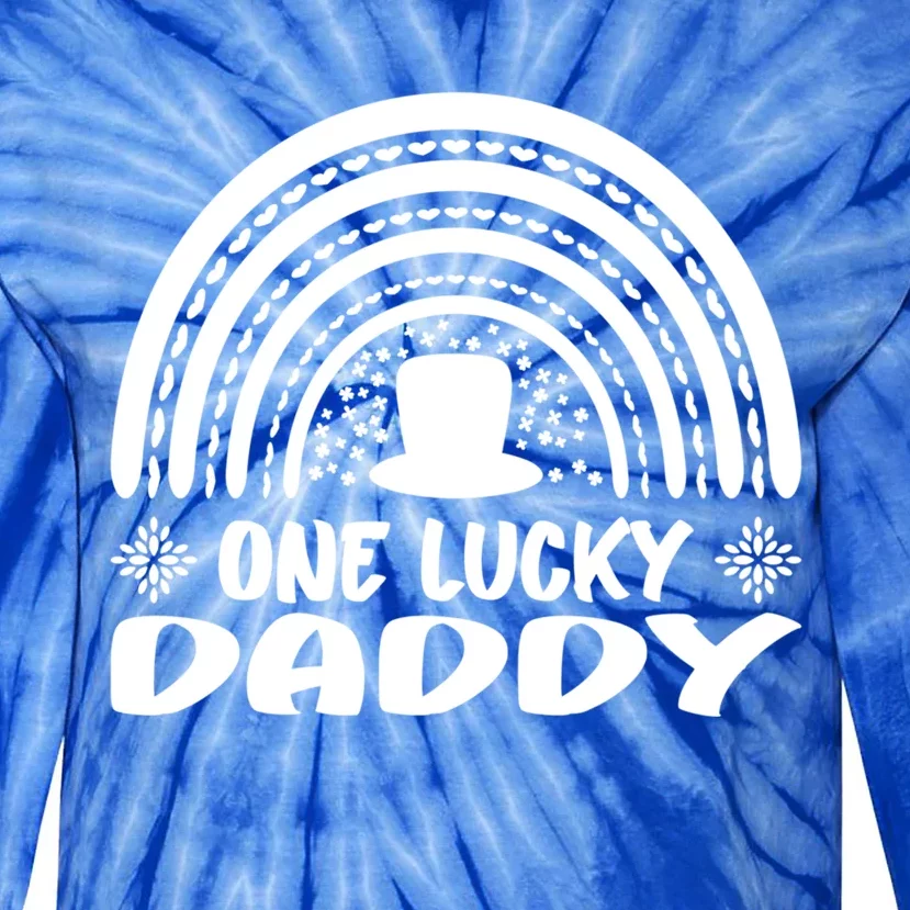 One Lucky Daddy Gift St Patrick's Day Funny For Daddy Gift Tie-Dye Long Sleeve Shirt