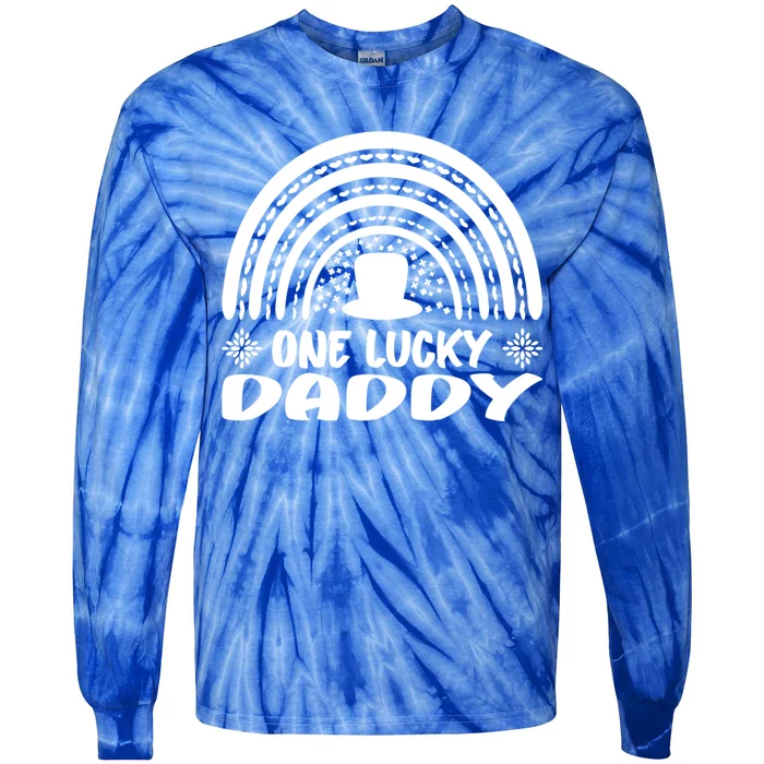 One Lucky Daddy Gift St Patrick's Day Funny For Daddy Gift Tie-Dye Long Sleeve Shirt