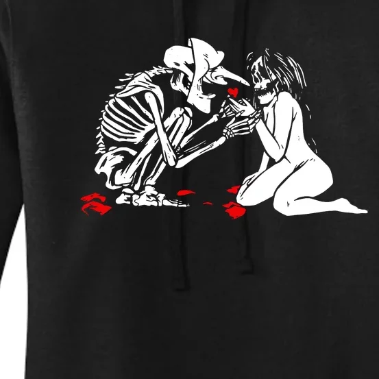 Occult Lover Death Card Goth Satanist Gothic Women's Pullover Hoodie