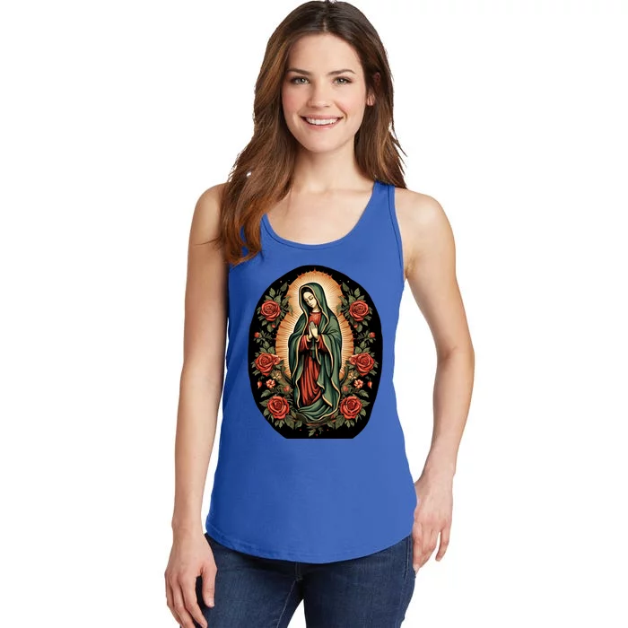 Our Lady De Guadalupe Sant Mary For Christians Catholics Ladies Essential Tank