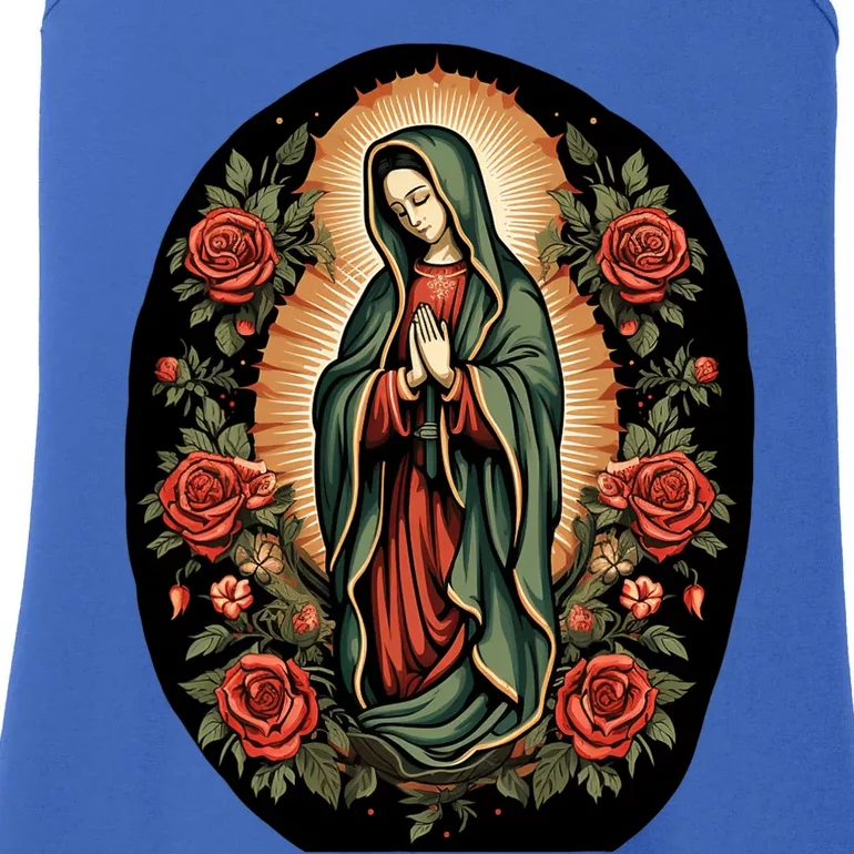 Our Lady De Guadalupe Sant Mary For Christians Catholics Ladies Essential Tank