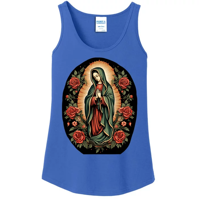 Our Lady De Guadalupe Sant Mary For Christians Catholics Ladies Essential Tank