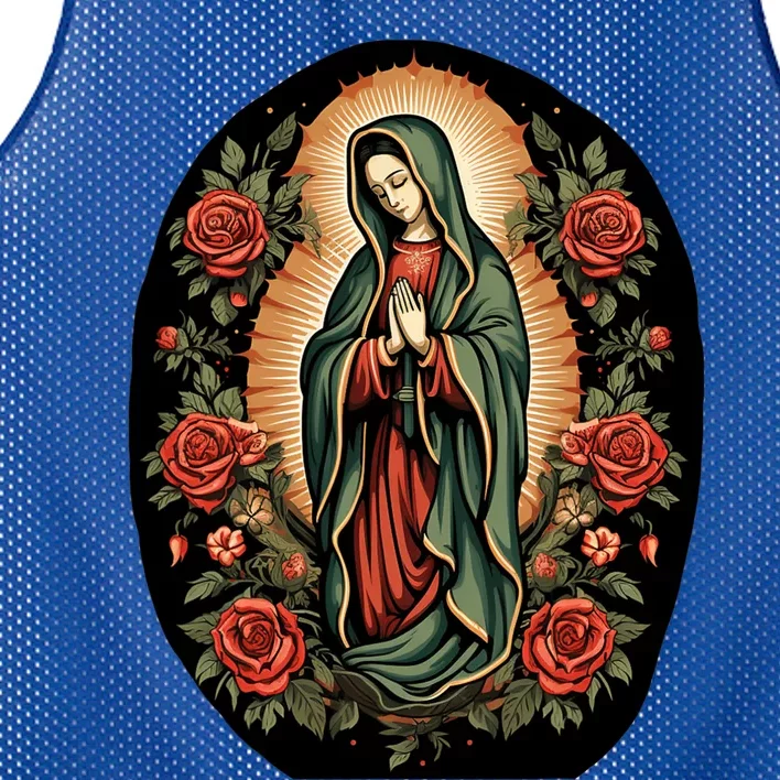 Our Lady De Guadalupe Sant Mary For Christians Catholics Mesh Reversible Basketball Jersey Tank