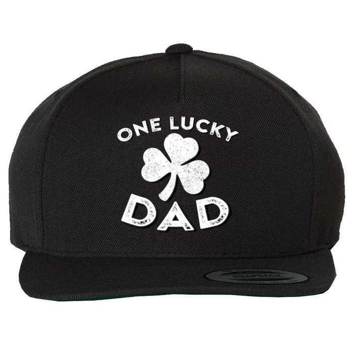 One Lucky Dad Irish Shamrock St Patrick Day Matching Outfit Wool Snapback Cap