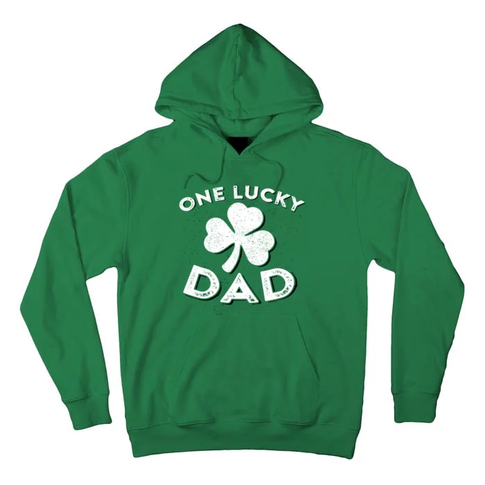 One Lucky Dad Irish Shamrock St Patrick Day Matching Outfit Tall Hoodie