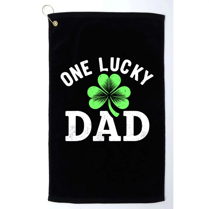 One Lucky Dad Father Funny Irish St PatrickS Day Platinum Collection Golf Towel