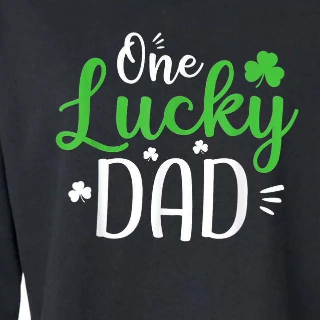 One Lucky Dad Shirt Funny St Patricks Day Gift For Daddy Cropped Pullover Crew