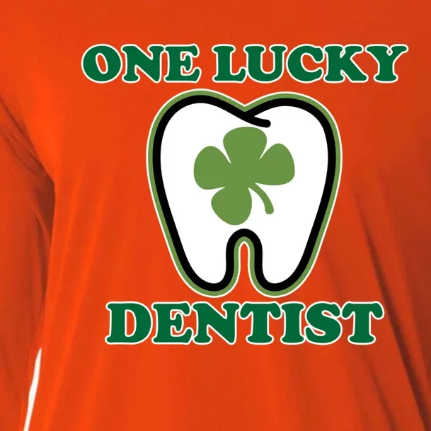 One Lucky Dentist St Patricks Day Irish Green Graphic Cute Gift Cooling Performance Long Sleeve Crew