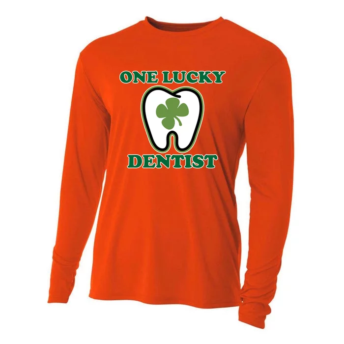 One Lucky Dentist St Patricks Day Irish Green Graphic Cute Gift Cooling Performance Long Sleeve Crew