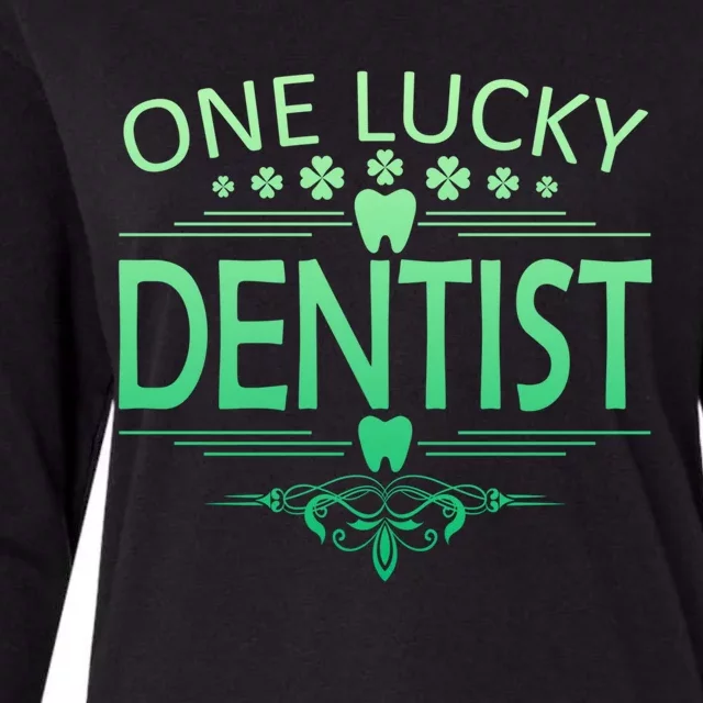 One Lucky Dentist St Patrick's Day Dental Gift Meaningful Gift Womens Cotton Relaxed Long Sleeve T-Shirt