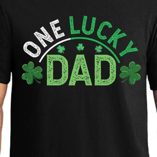 One Lucky Dad Shamrock Papa Irish Saint Patricks Day Daddy Pajama Set