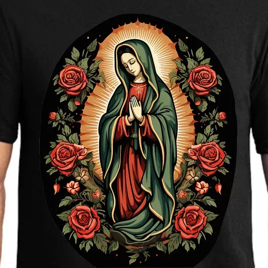 Our Lady De Guadalupe Sant Mary For Christians Catholics Pajama Set