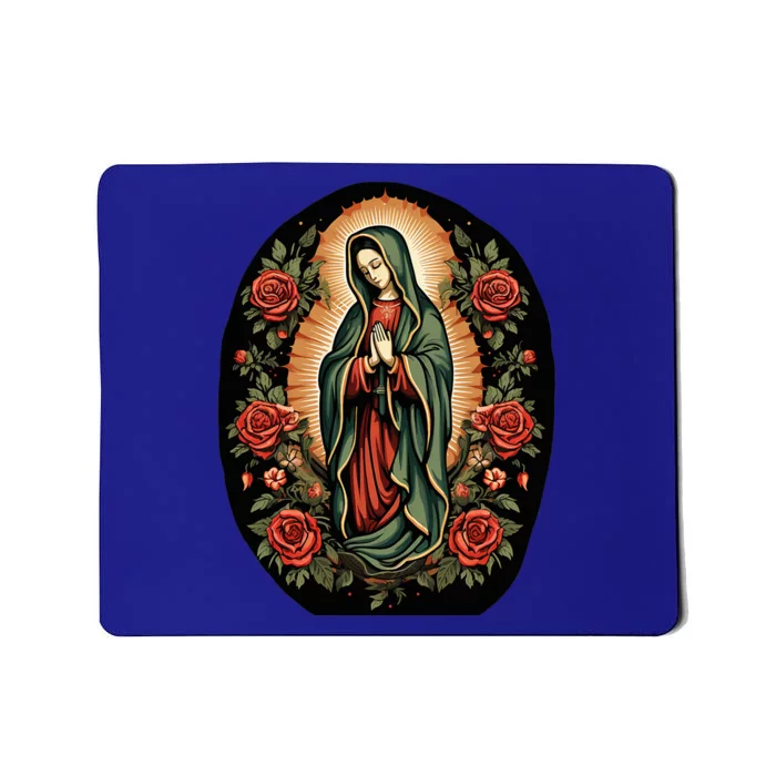 Our Lady De Guadalupe Sant Mary For Christians Catholics Mousepad