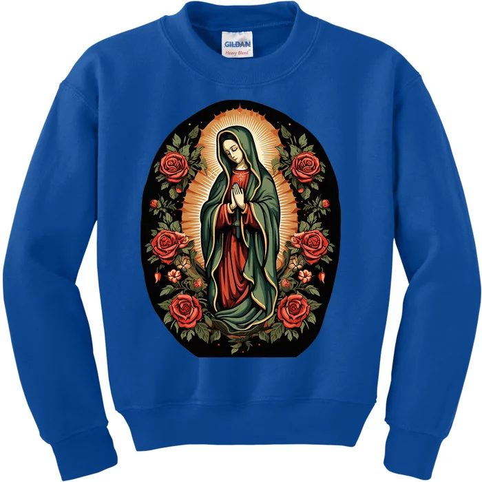 Our Lady De Guadalupe Sant Mary For Christians Catholics Kids Sweatshirt