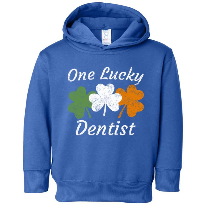 One Lucky Dentist St Patrick's Day Irish Shamrock Flag Gift Toddler Hoodie