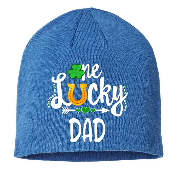 One Lucky Dad St Patricks Day Matching Father Meaningful Gift 8 1/2in Sustainable Knit Beanie