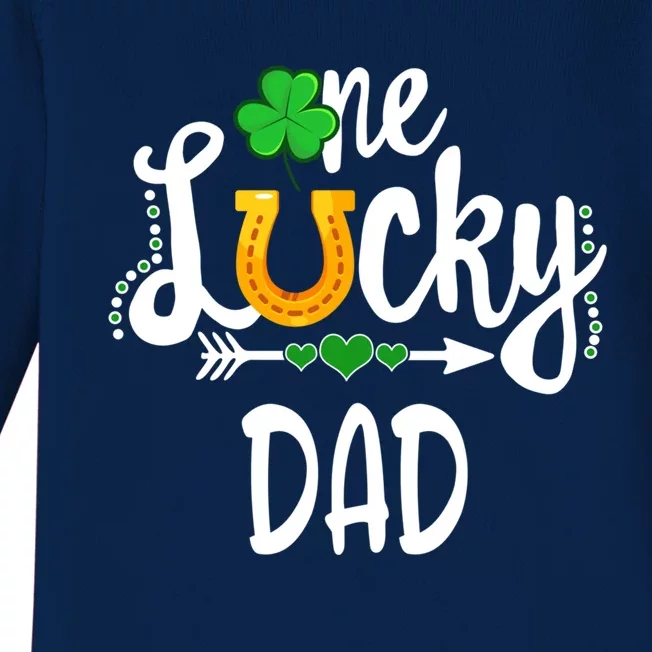 One Lucky Dad St Patricks Day Matching Father Meaningful Gift Baby Long Sleeve Bodysuit