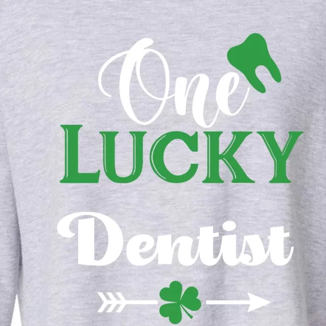 One Lucky Dentist St Patrick’s Day Party Costume Funny Gift Cropped Pullover Crew