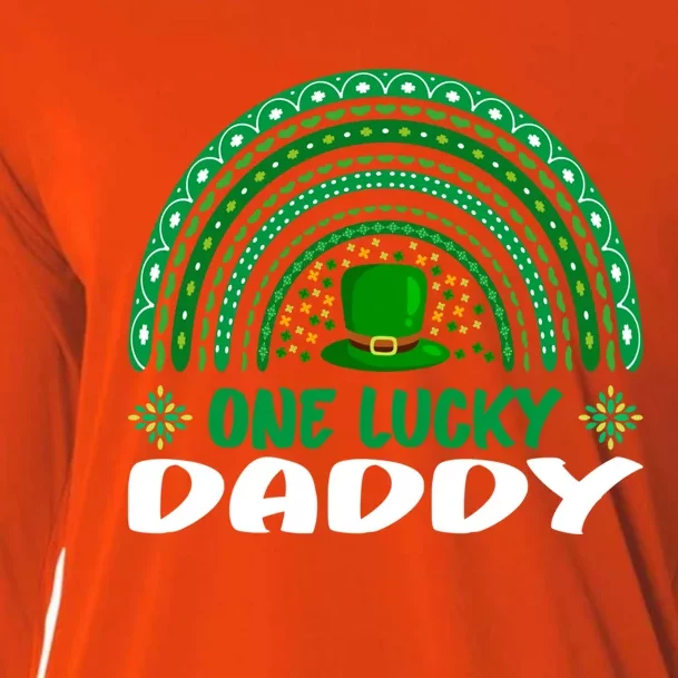 One Lucky Daddy Gift St Patrick's Day Funny For Daddy Cool Gift Cooling Performance Long Sleeve Crew