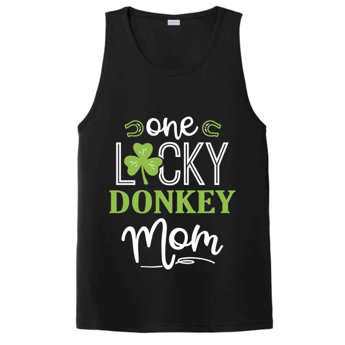 One Lucky Donkey Horse Mom Irish Horseback Riding Great Gift Performance Tank