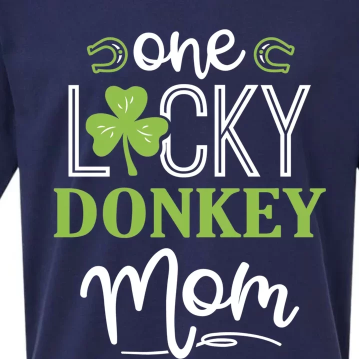 One Lucky Donkey Horse Mom Irish Horseback Riding Great Gift Sueded Cloud Jersey T-Shirt