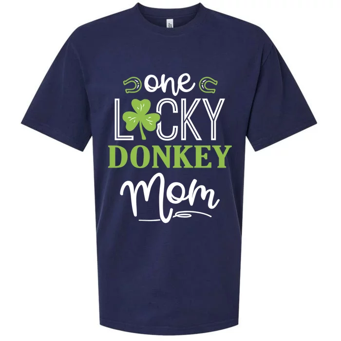 One Lucky Donkey Horse Mom Irish Horseback Riding Great Gift Sueded Cloud Jersey T-Shirt