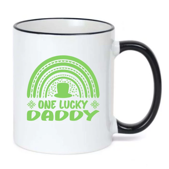 One Lucky Daddy Gift St Patrick's Day Funny For Daddy Funny Gift Black Color Changing Mug