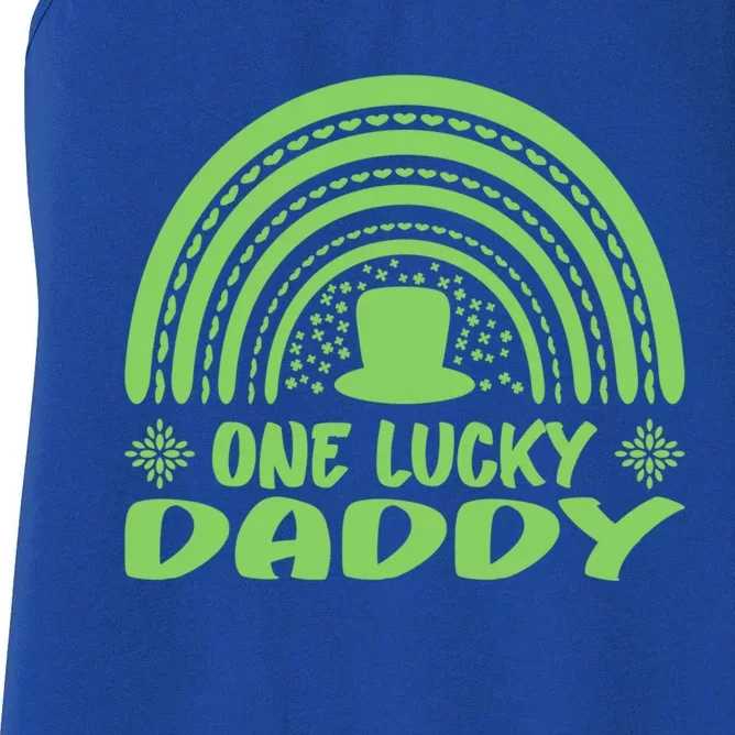 One Lucky Daddy Gift St Patrick's Day Funny For Daddy Funny Gift Women's Racerback Tank