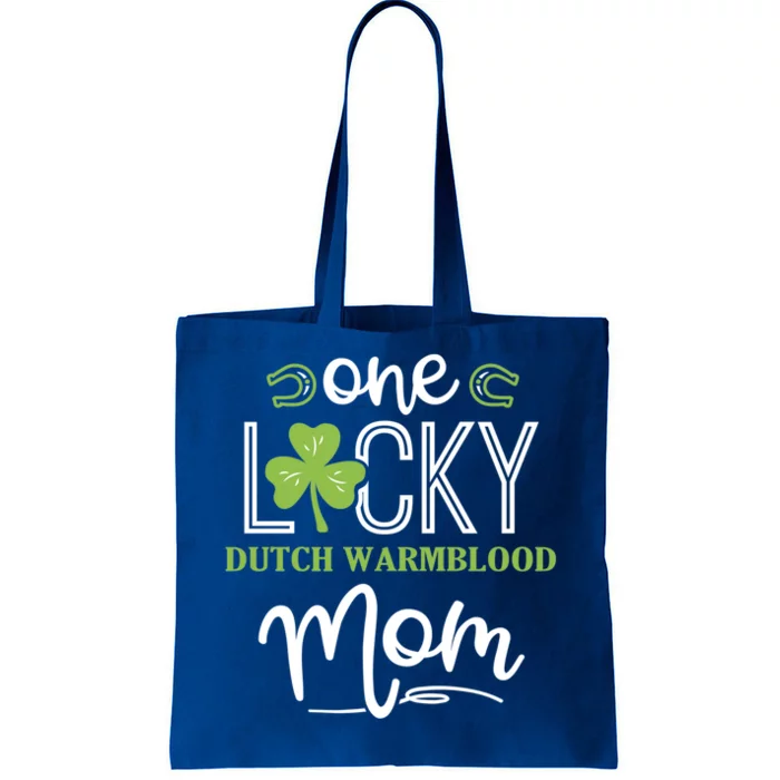 One Lucky Dutch Warmblood Horse Mom Irish Horseback Riding Gift Tote Bag