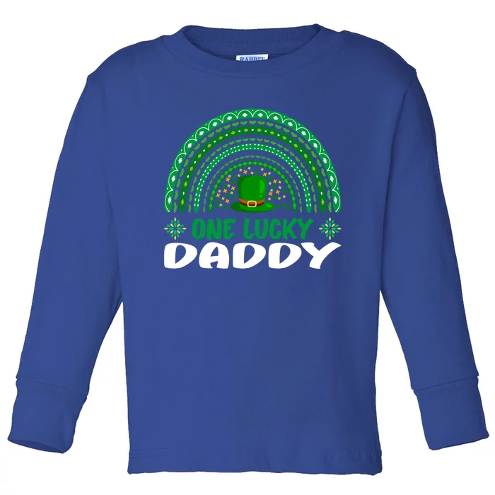 One Lucky Daddy Cute Gift St Patrick's Day Funny For Daddy Cute Gift Toddler Long Sleeve Shirt