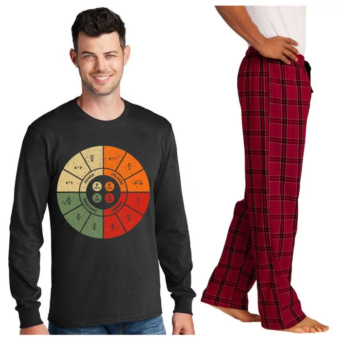 Ohms Law Diagram Electrical Electronics Engineer Long Sleeve Pajama Set