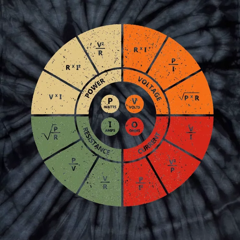 Ohms Law Diagram Electrical Electronics Engineer Tie-Dye T-Shirt