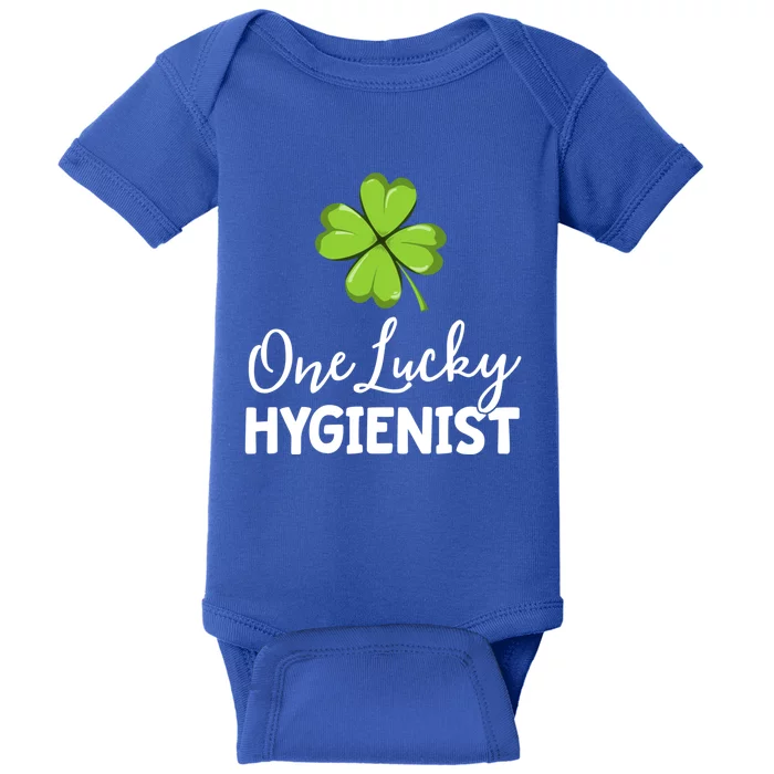 One Lucky Dental Hygienist St Patricks Day Dentist Office Gift Baby Bodysuit