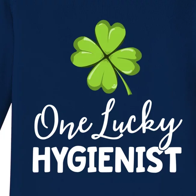 One Lucky Dental Hygienist St Patricks Day Dentist Office Gift Baby Long Sleeve Bodysuit