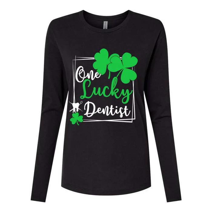 One Lucky Dentist Cute Gift Funny St Patrick's Day Dentist Gift Womens Cotton Relaxed Long Sleeve T-Shirt